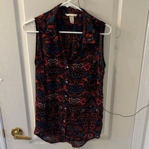 H&M Multicolor Floral Sleeveless Blouse